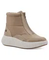 White Mountain Women's Downtown Platform Booties In Sand Multi Smooth