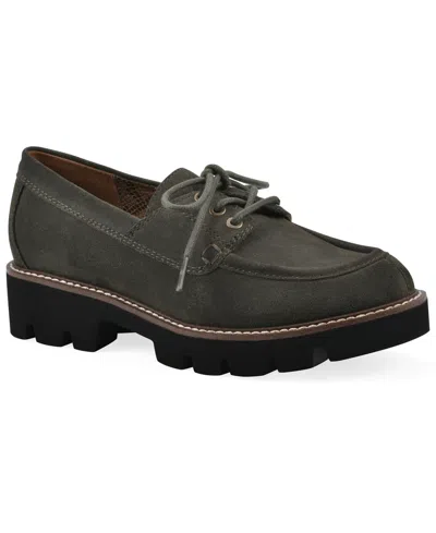 White Mountain Women's Gino Lug Sole Loafers In Green