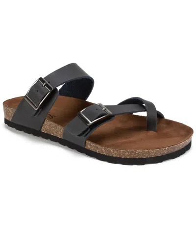 White Mountain Women's Gracie Footbed Sandals In Black