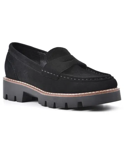 White Mountain Women's Gunner Lug Sole Loafers In Black