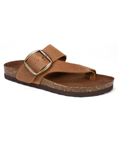 White Mountain Women's Harley Footbed Sandals In Whiskey,leather