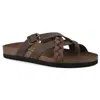 White Mountain Women's Harrington Footbed Sandals In Brown,leather