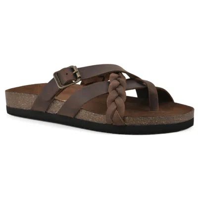 White Mountain Women's Harrington Footbed Sandals In Brown,leather