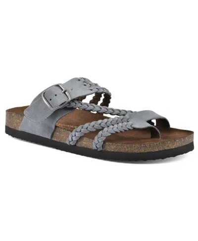 White Mountain Women's Hayleigh Footbed Sandals In Blue Raspberry Leather