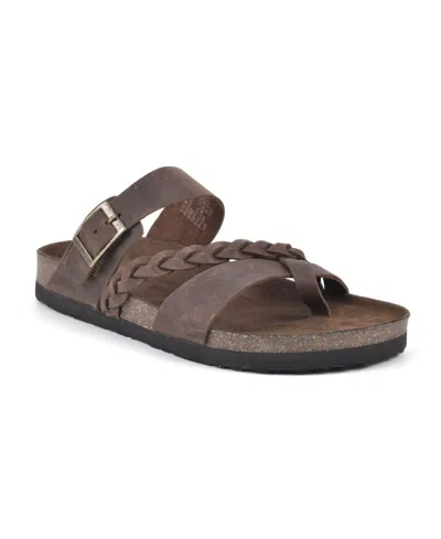 White Mountain Women's Hazy Footbed Sandals In Brown