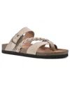 White Mountain Women's Hazy Footbed Sandals In Sandal Wood,suede