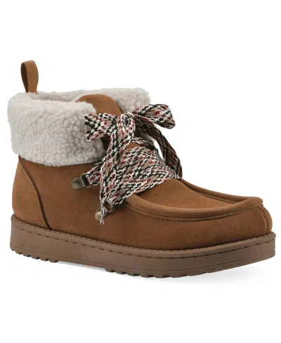 White Mountain Women's Icebox Booties In Whiskey Suede