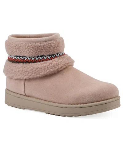 White Mountain Women's Icons Booties In Blush Fabric