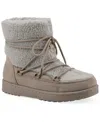 White Mountain Women's Isador Faux Sherpa Lace-up Boots In Multi
