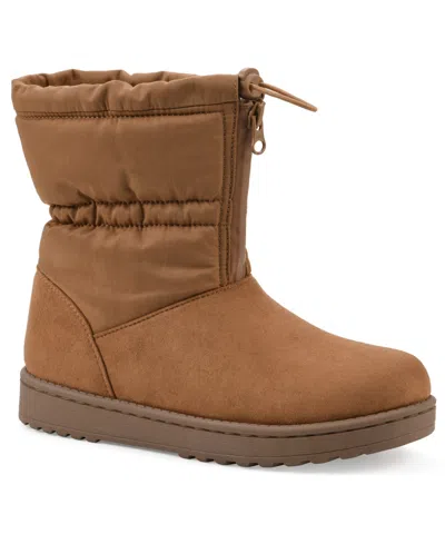 White Mountain Women's Issy Faux Fur-lined Booties In Brown