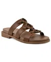 White Mountain Women's Koala Slip-on Flat Sandals In Dark Tan Smooth