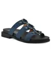 White Mountain Women's Koala Slip-on Flat Sandals In Denim Blue Fabric