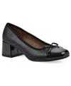 White Mountain Women's Lately Block Heel Pumps In Black Black Smooth Multi