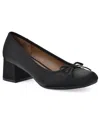 White Mountain Women's Lately Block Heel Pumps In Black Shimmer Fabric