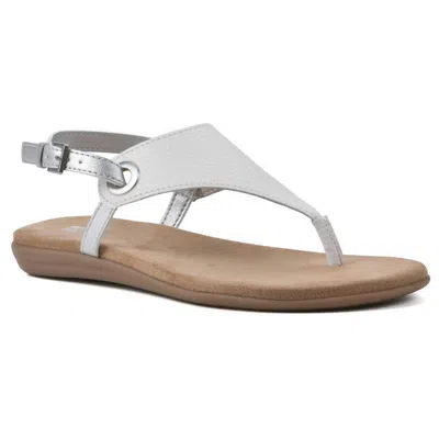 White Mountain Women's London Thong Sandals In White