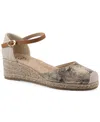 White Mountain Maintain Espadrille Wedge Pump In Gray