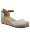 White Mountain Women's Maintain Espadrille Wedge Sandals In Natural Fabric