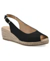 White Mountain Women's Maize Espadrille Wedge Sandals In Black