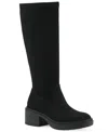 White Mountain Women's Marcella Tall Shaft Block Heel Boots In Black