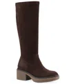 White Mountain Women's Marcella Tall Shaft Block Heel Boots In Brown