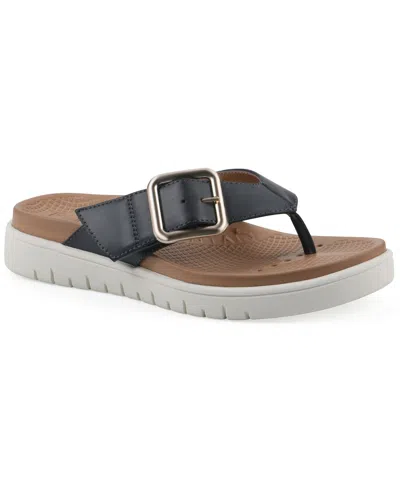 White Mountain Women's Nalla Fom Recovery Sandal In Black