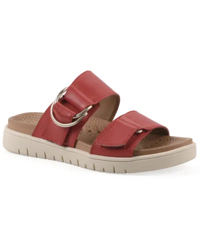 White Mountain Women's Namaste Fom Recovery Sandal In Red