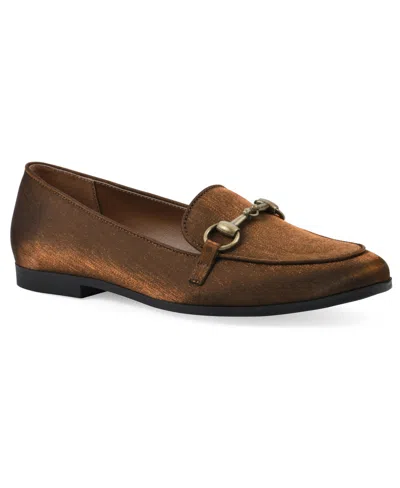 White Mountain Women's Nooks Loafers In Bronze Shimmer Fabric