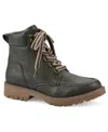 White Mountain Parcels Bootie In Olive Pebble Smooth