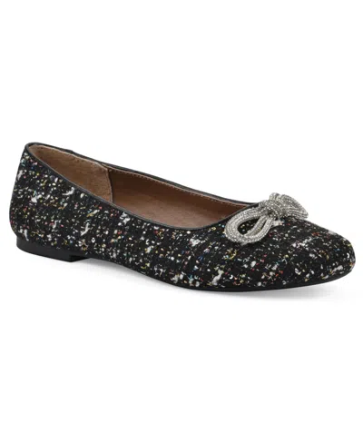 White Mountain Women's Sashimi Ballet Flats In Black Multi Fabric
