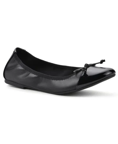 White Mountain Women's Sunnyside Ballet Flats In Black Patent