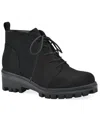 White Mountain Women's Tariq Lug Sole Lace-up Booties In Black
