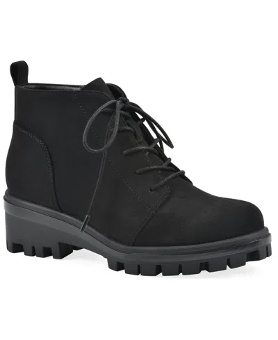 White Mountain Women's Tariq Lug Sole Lace-up Booties In Black