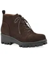 White Mountain Women's Tariq Lug Sole Lace-up Booties In Brown