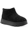 White Mountain Women's Tomas Faux Fur Bootie In Black