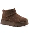 White Mountain Women's Tomas Faux Fur Bootie In Brown