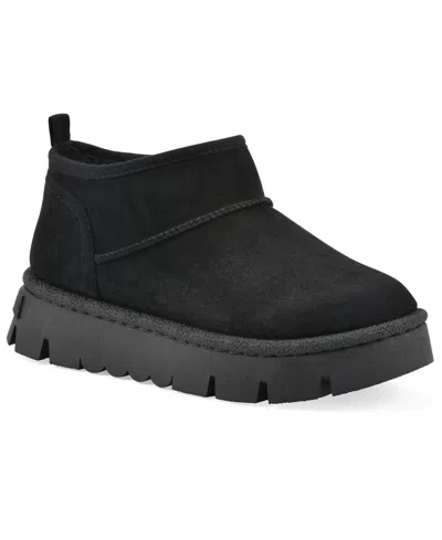 White Mountain Women's Toree Faux Fur Booties In Black
