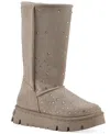 White Mountain Women's Tripp Faux Fur Tall Shaft Boot In Gray