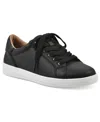 White Mountain Women's Uniform Lace-up Sneakers In Black Smooth
