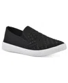 White Mountain Courage Womens Knit Lifestyle Slip-on Sneakers In Black Fabric