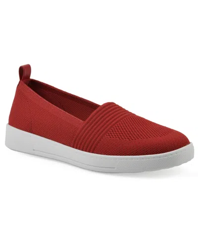 White Mountain Women's Upright Slip-on Sneakers In Cruella Red Fabric