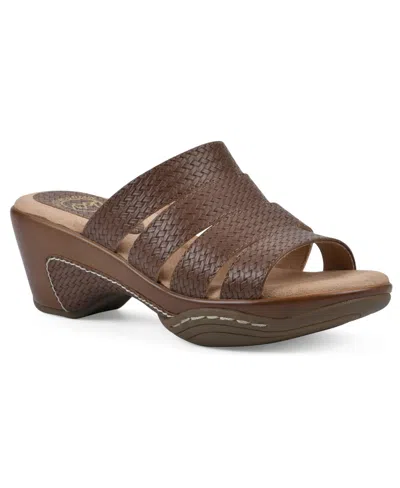 WHITE MOUNTAIN WOMEN'S VALORA SLIP-ON CLOG SANDALS
