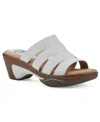 White Mountain Women's Valora Clog Slide Sandals Women's Shoes In White Woven