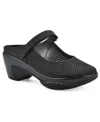 White Mountain Women's Vinto2 Mary Jane Clogs In Black Sueded Smooth
