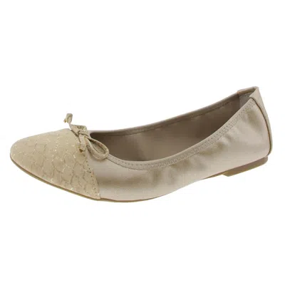 White Mountain Womens Bow Manmade Ballet Flats In Multi