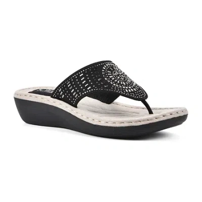 White Mountain Womens Cliffs Spring 2026 Slide Sandals In Black