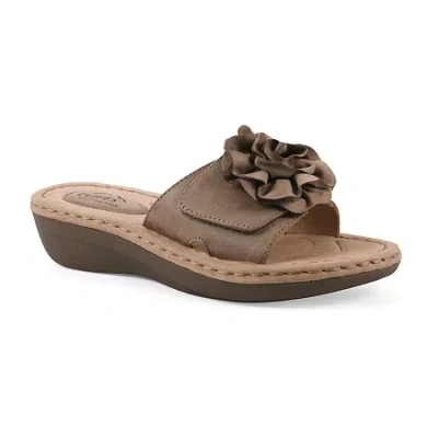 White Mountain Womens Cliffs Spring 2026 Slide Sandals In Brown