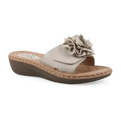 White Mountain Womens Cliffs Spring 2026 Slide Sandals In Neutral