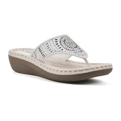 White Mountain Womens Cliffs Spring 2026 Slide Sandals In White