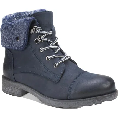 White Mountain Womens Mixed Media Lug Sole Lace-up Boot In Multi