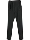 White Mountaineering Cropped Tapered-leg Trousers In Grey